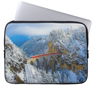 Housse Pour Ordinateur Portable Glace et neige   Express Bernina, Suisse