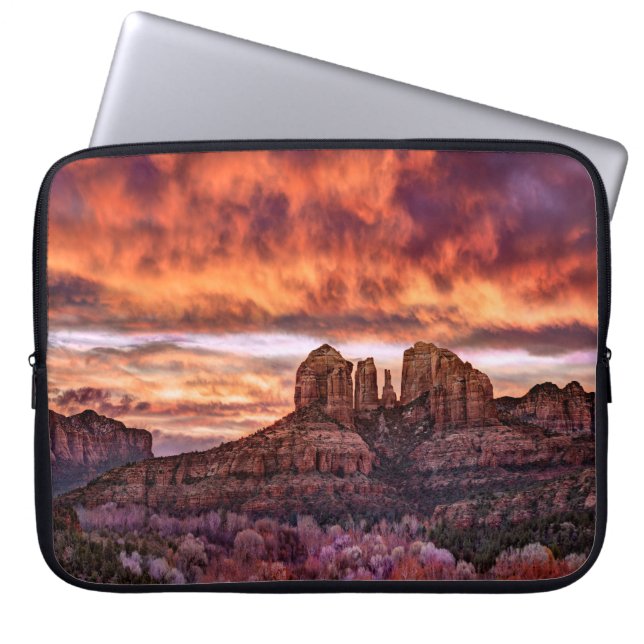 Housse Pour Ordinateur Portable Gloire du matin rose (Devant)