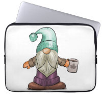 Gnome de automne mignonne avec Mug de café