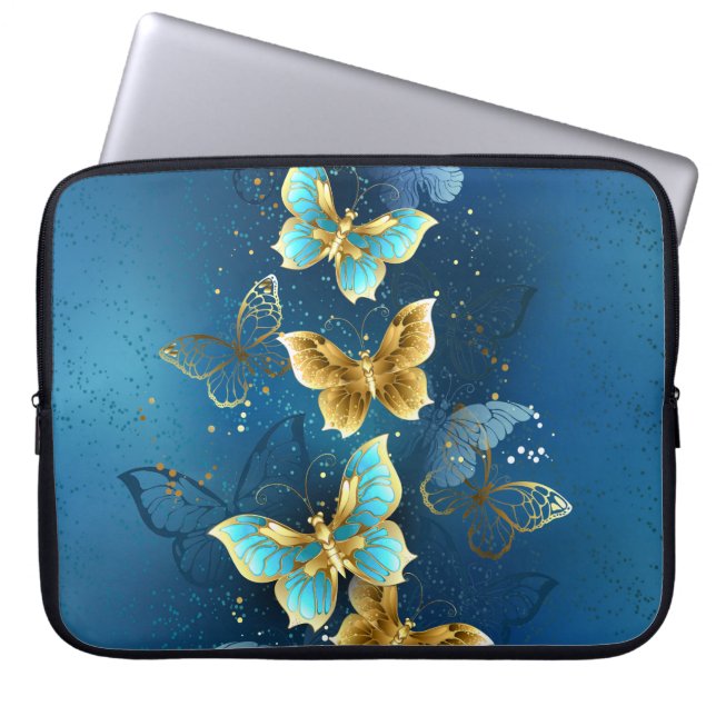 Housse Pour Ordinateur Portable Golden butterflies (Devant)