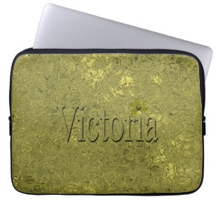 Housse Pour Ordinateur Portable Golden Flecks Victoria Nom Design,