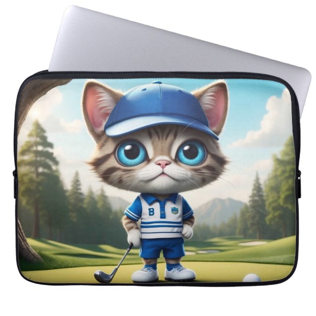 Housse Pour Ordinateur Portable Golf Cat (Devant)