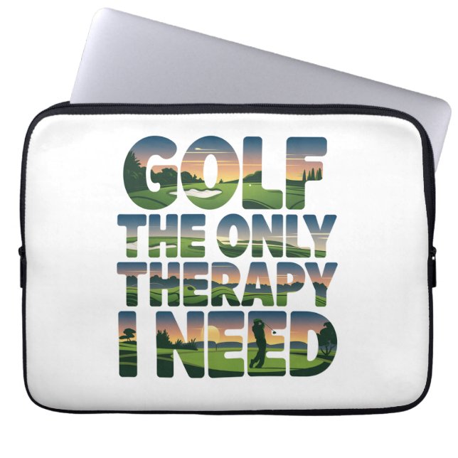 Housse Pour Ordinateur Portable Golf la seule thérapie, tendance (Devant)