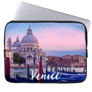 Housse Pour Ordinateur Portable Grand Canal avec gondoles et église à Venise