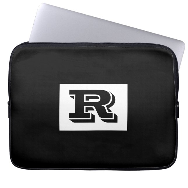 Housse Pour Ordinateur Portable Grand Monogramme noir en gras, noir (Devant)