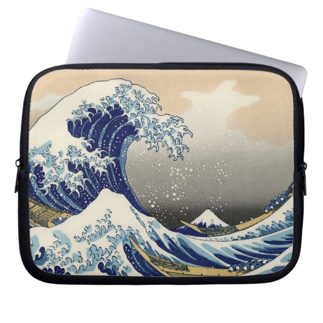 Housse Pour Ordinateur Portable Grande vague Kanagawa peinture japonaise (Devant)