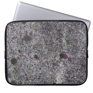 Housse Pour Ordinateur Portable Granit Rock Gris avec détails rose