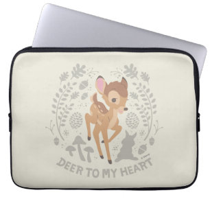 Housse Pour Ordinateur Portable Graphique de la forêt de Bambi "Deer To My Heart"