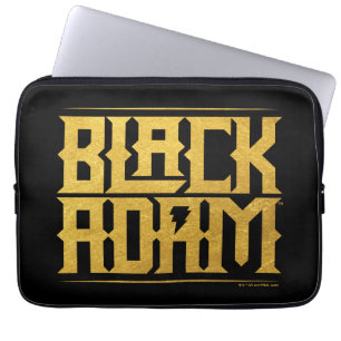 Housse Pour Ordinateur Portable Graphique de nom empilé Adam noir