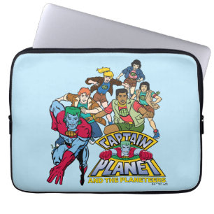 Housse Pour Ordinateur Portable Graphique du logo Captain Planet & Planeteers Grou