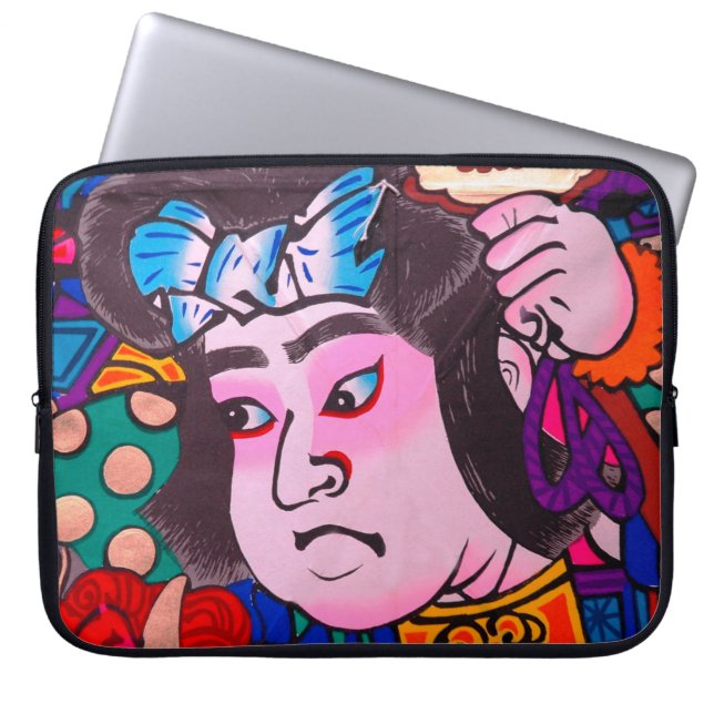 Housse Pour Ordinateur Portable Graphique sur Kiteart traditionnel japonais, cerf- (Devant)