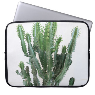 Housse Pour Ordinateur Portable Green Cactus : minimaliste Arrière - plan blanc