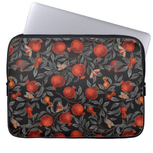Housse Pour Ordinateur Portable Grenades et papillons Bella en rouge et gris