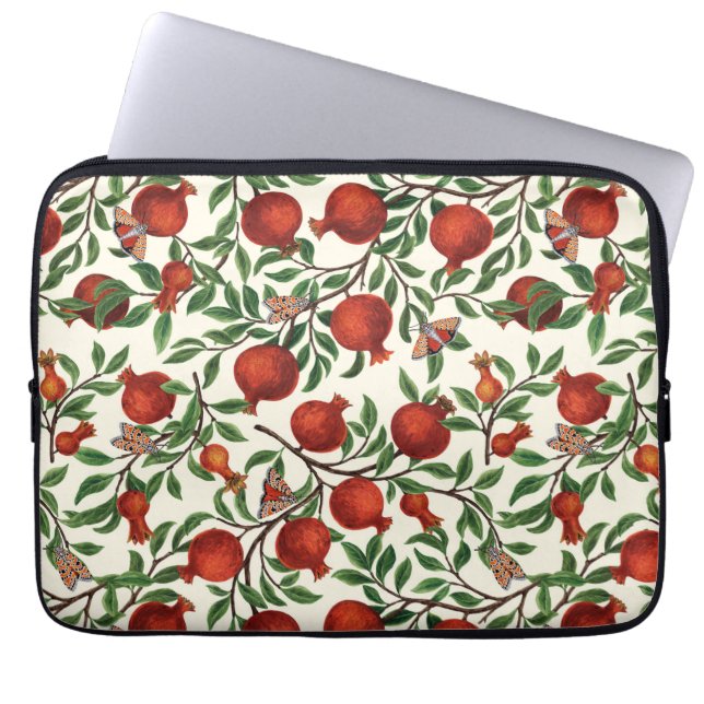 Housse Pour Ordinateur Portable Grenades et papillons Bella sur blanc (Devant)