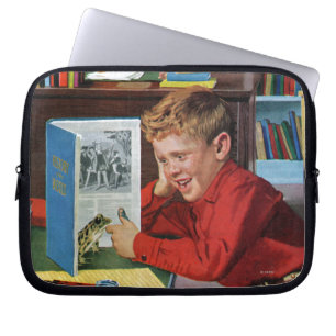 Housse Pour Ordinateur Portable Grenouille dans la bibliothèque