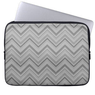 Housse Pour Ordinateur Portable Grey stripes zigzag