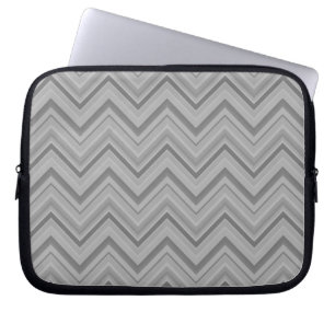 Housse Pour Ordinateur Portable Grey stripes zigzag
