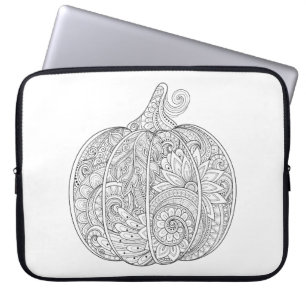 Housse Pour Ordinateur Portable Griffonnage décoratif de citrouille