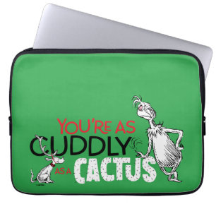 Housse Pour Ordinateur Portable Grinch Tu es aussi câlin qu'un cactus