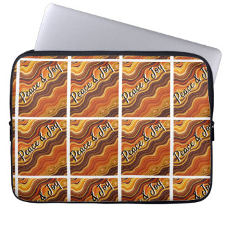 Housse Pour Ordinateur Portable Groovy Peace & Joy Repeating Pattern 