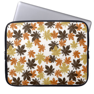 Housse Pour Ordinateur Portable Grunge Leaf : Motif Arrière - plan sans couture.
