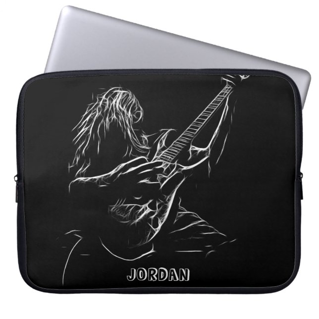 Housse Pour Ordinateur Portable Guitariste (Devant)