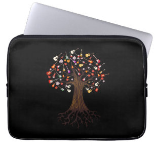 Housse Pour Ordinateur Portable Guitariste Arbre Guitare Anniversaire