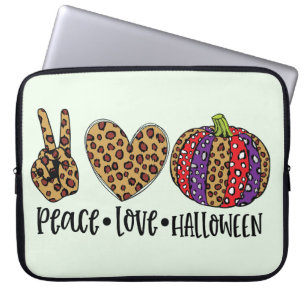 Housse Pour Ordinateur Portable Halloween de l'amour de la paix