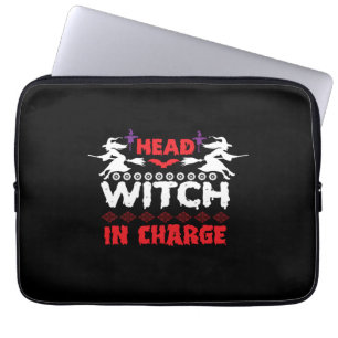 Housse Pour Ordinateur Portable Halloween Head Witch En Charge Anniversaire
