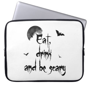 Housse Pour Ordinateur Portable Halloween - Mangez, buvez et soyez effrayants