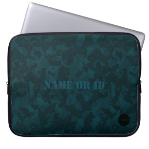 Housse Pour Ordinateur Portable HAMbyWG - Camouflage en bleu-vert sarcelle