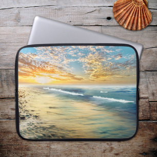 Housse Pour Ordinateur Portable Happy at the Beach Laptop Sleeve
