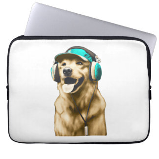 Housse Pour Ordinateur Portable Happy Hip-Hop Golden Retriever