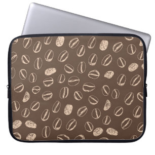 Housse Pour Ordinateur Portable Haricots de café : Doodon de dessin Vintage