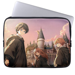 Housse Pour Ordinateur Portable HARRY POTTER™ Hermione & Ron HOGWARTS™ Scène d'ani
