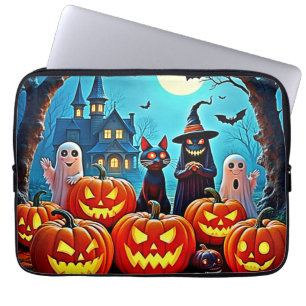 Housse Pour Ordinateur Portable Haunted Halloween conception de nuit