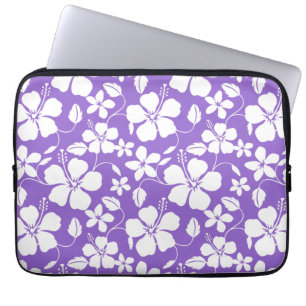 HOUSSE POUR ORDINATEUR PORTABLE HAWAIIAN HULA (HIBISCUS) LUMIÈRE PURPLE