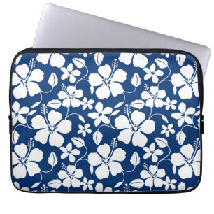 HOUSSE POUR ORDINATEUR PORTABLE HAWAIIAN HULA (HIBISCUS) NAVY