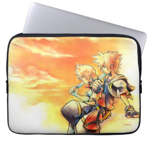 Housse Pour Ordinateur Portable Hearts II Roxas et sora mangeant des glaces