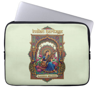 Housse Pour Ordinateur Portable Héritage Indien : Musicien Classique Art de la Vee