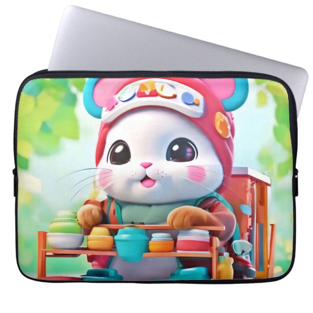 Housse Pour Ordinateur Portable Héros de livraison de hamster (Devant)