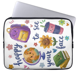 Housse Pour Ordinateur Portable Heureux de voir votre visage