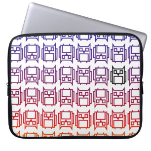 Housse Pour Ordinateur Portable Hibou de bloc de coucher du soleil