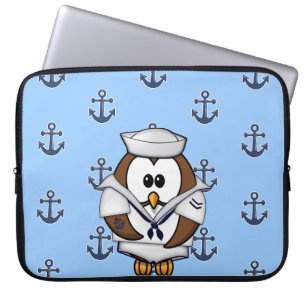 Housse Pour Ordinateur Portable hibou marin