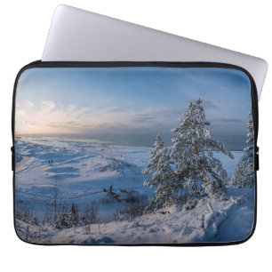 Housse Pour Ordinateur Portable Hiver neigeux Côte balte