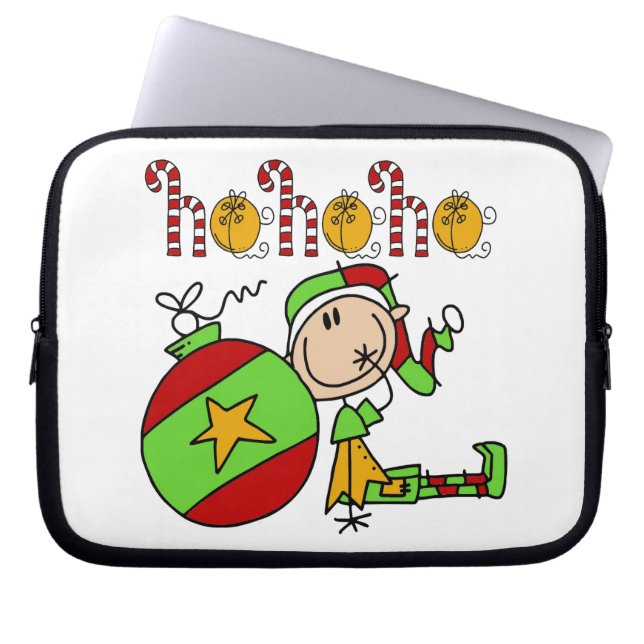 Housse Pour Ordinateur Portable Ho Ho Ho Vacances Cute Festif Elf (Devant)