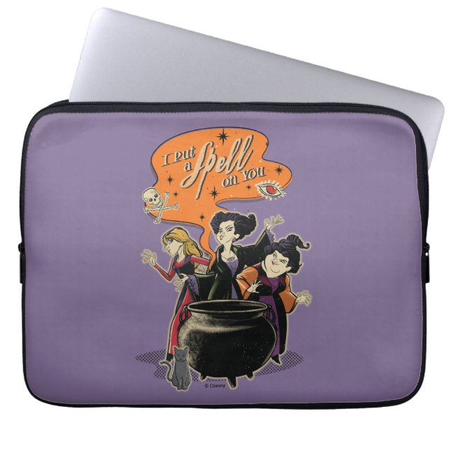 Housse Pour Ordinateur Portable Hocus Pocus Retro Spellcasting Cauldron (Devant)