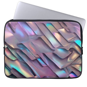 Housse Pour Ordinateur Portable Holographie abstraite/iridescente futuriste