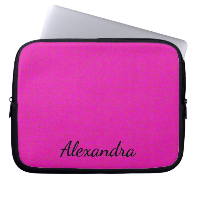 Housse Pour Ordinateur Portable Hot Pink Personalized  Laptop Sleeve (Devant)