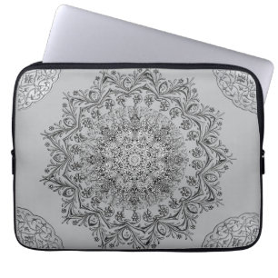 Housse Pour Ordinateur Portable Housse d'ordinateur portable à motif mandala argen